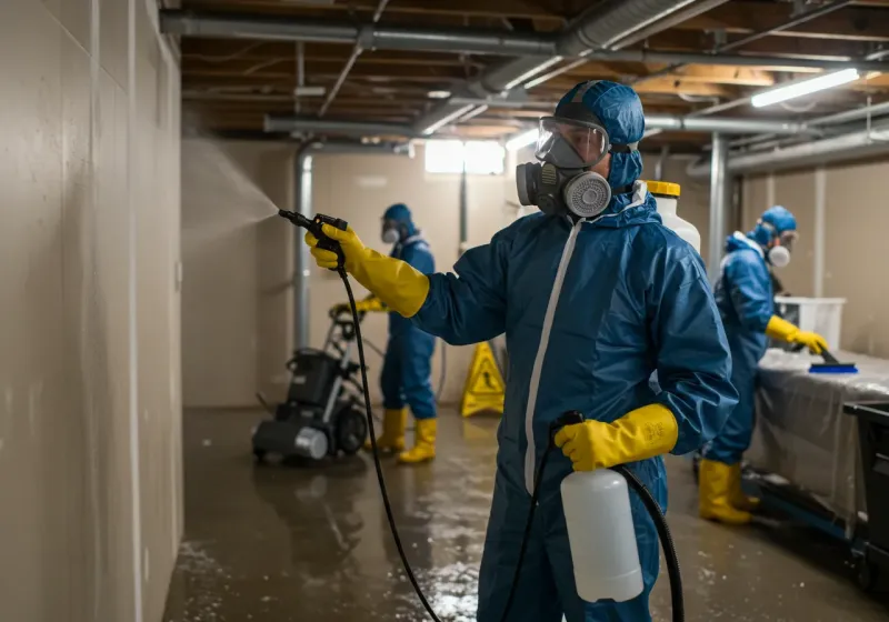 Basement Sanitization and Antimicrobial Treatment process in Haw River, NC